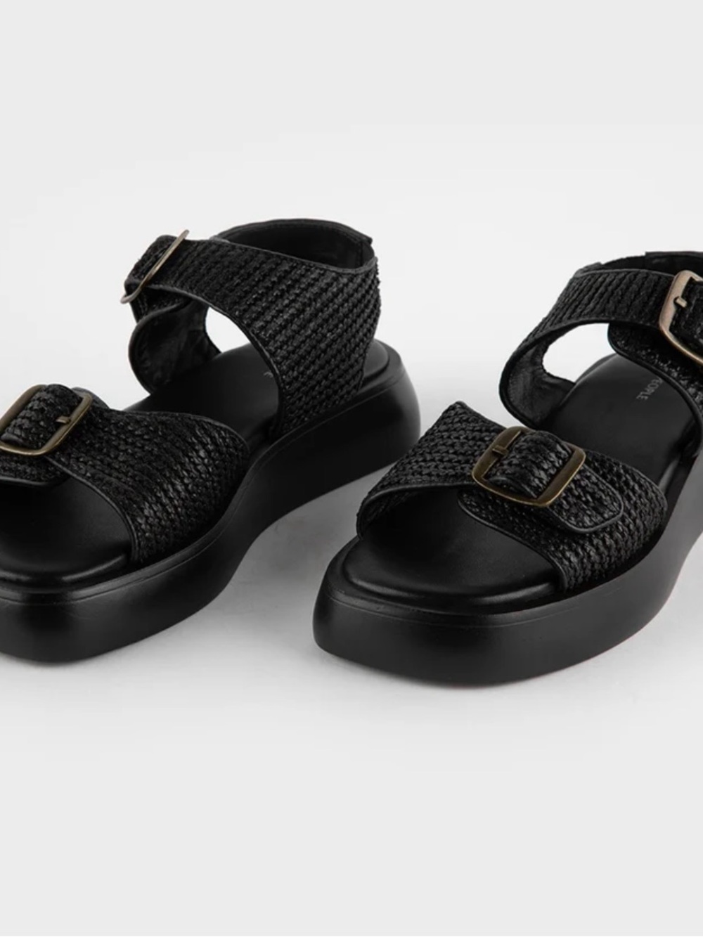 Free People brand new Women's Mandi Weave Sandal Black 7.5 Medium